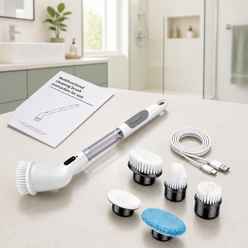 Arclo Cordless Spin Scrubber — Extendable Handler 9-in-1 Kit