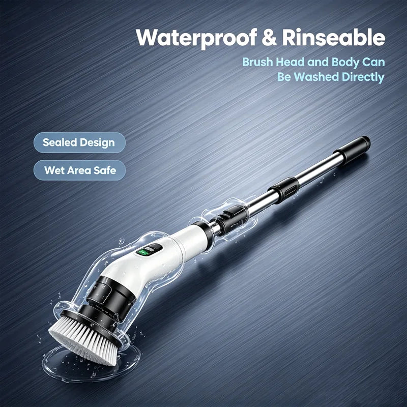 Arclo Cordless Spin Scrubber — Extendable Handler 9-in-1 Kit