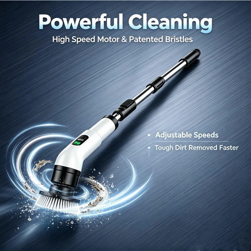Arclo Cordless Spin Scrubber — Extendable Handler 9-in-1 Kit