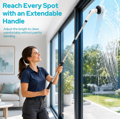 Arclo Cordless Spin Scrubber — Extendable Handle