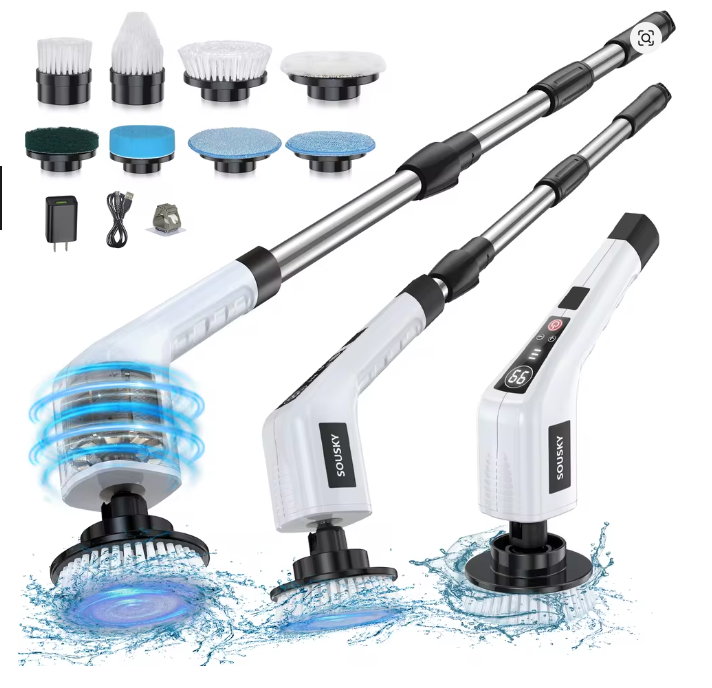 Arclo Cordless Spin Scrubber — Extendable Handle